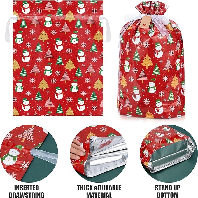 Asoulin Christmas Drawstring Gift Bags