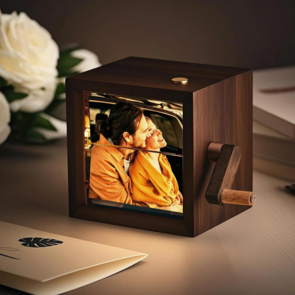 Hand-Crank Photo Display Box